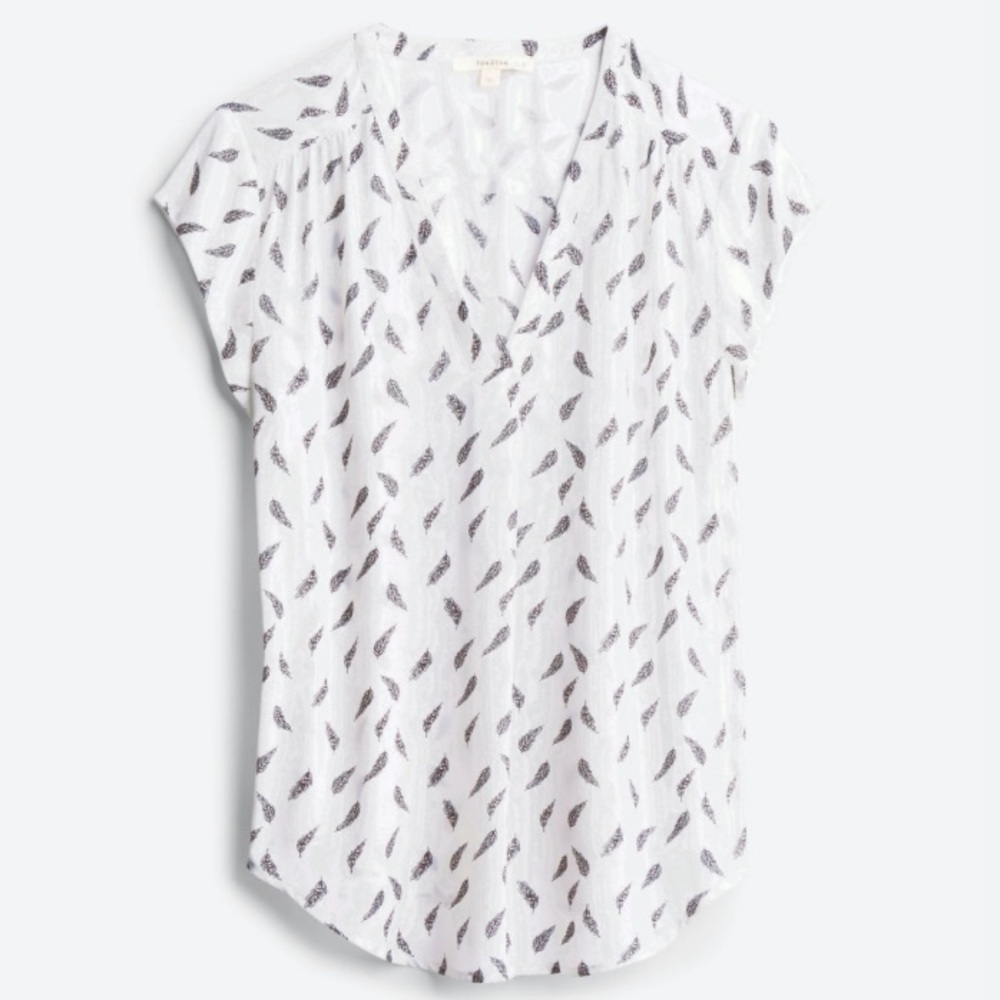 Fun2fun women white leaf print blouse